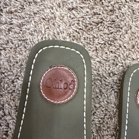 Chloé Sandals - Cream and Green - Picture 2 of 4